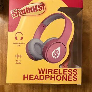 Pink and Gray Wireless Headphones